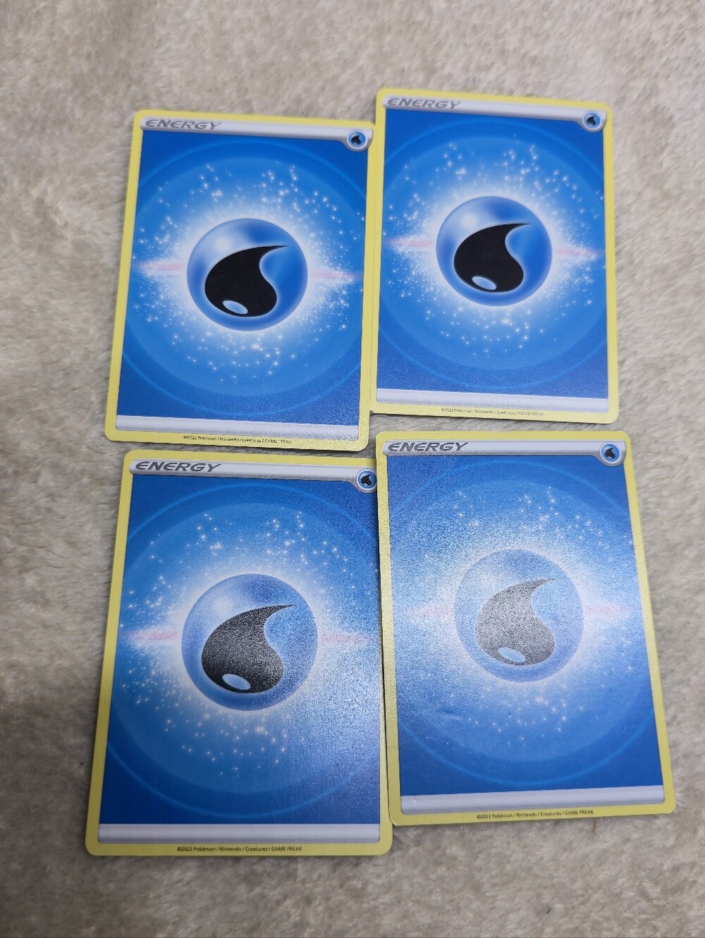 Pokémon TCG Water Basic Energy 2022 x4